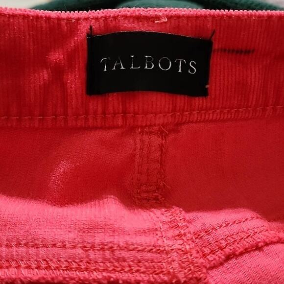 Talbots Rose pink Corduroy High Waist Jeggins Pants Size 16 new! - Picture 6 of 8